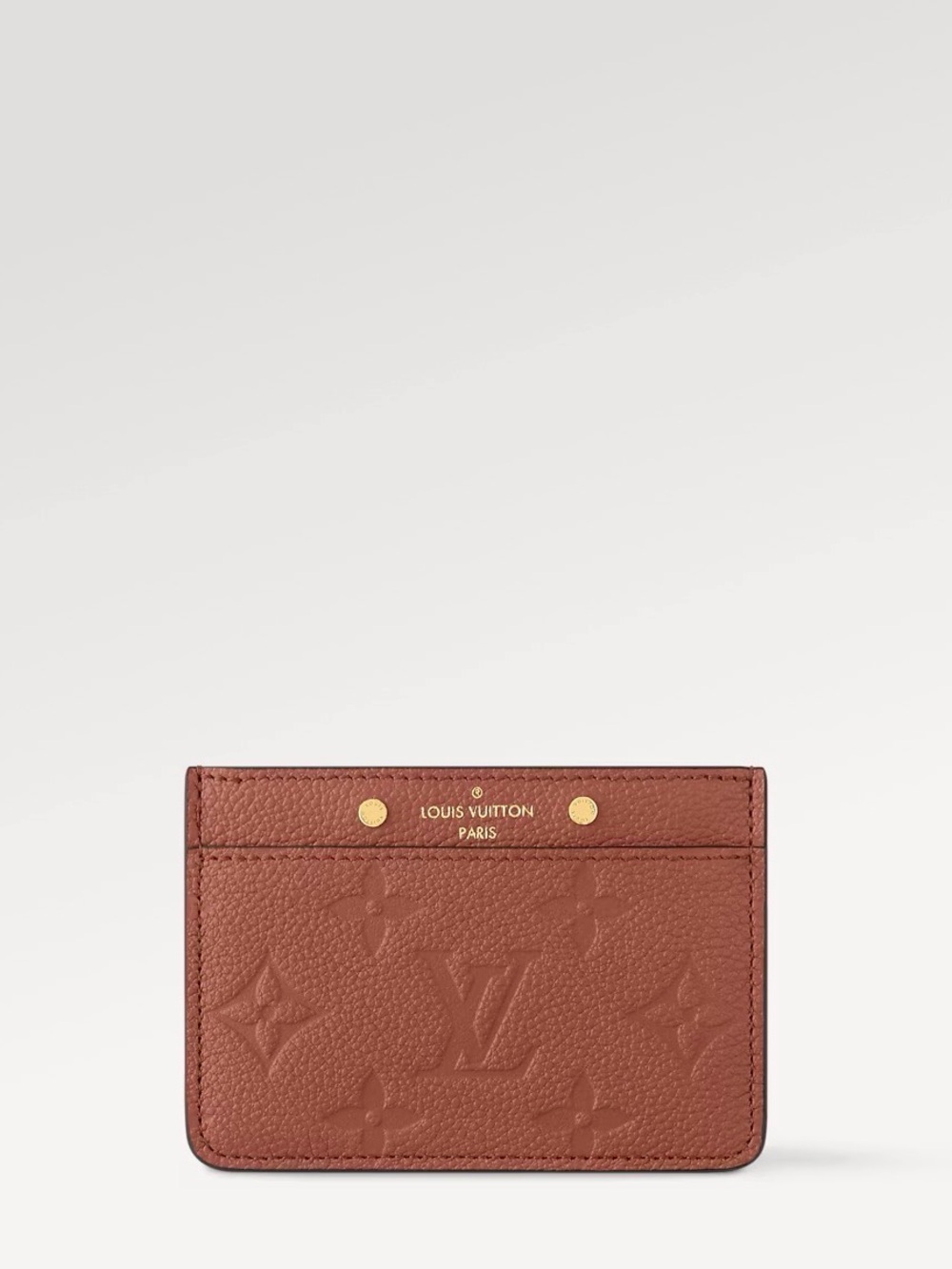 Authentic Louis Vuitton card holder cognac Monogram Empreinte leather